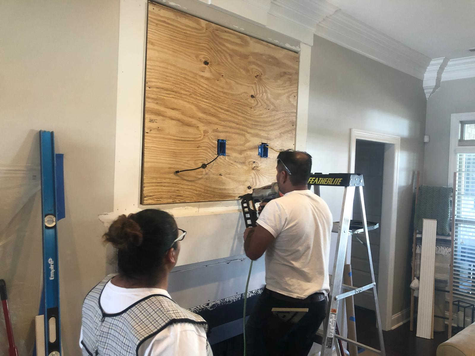 Gomez Painting LLC - Fireplace & Shiplap 1
