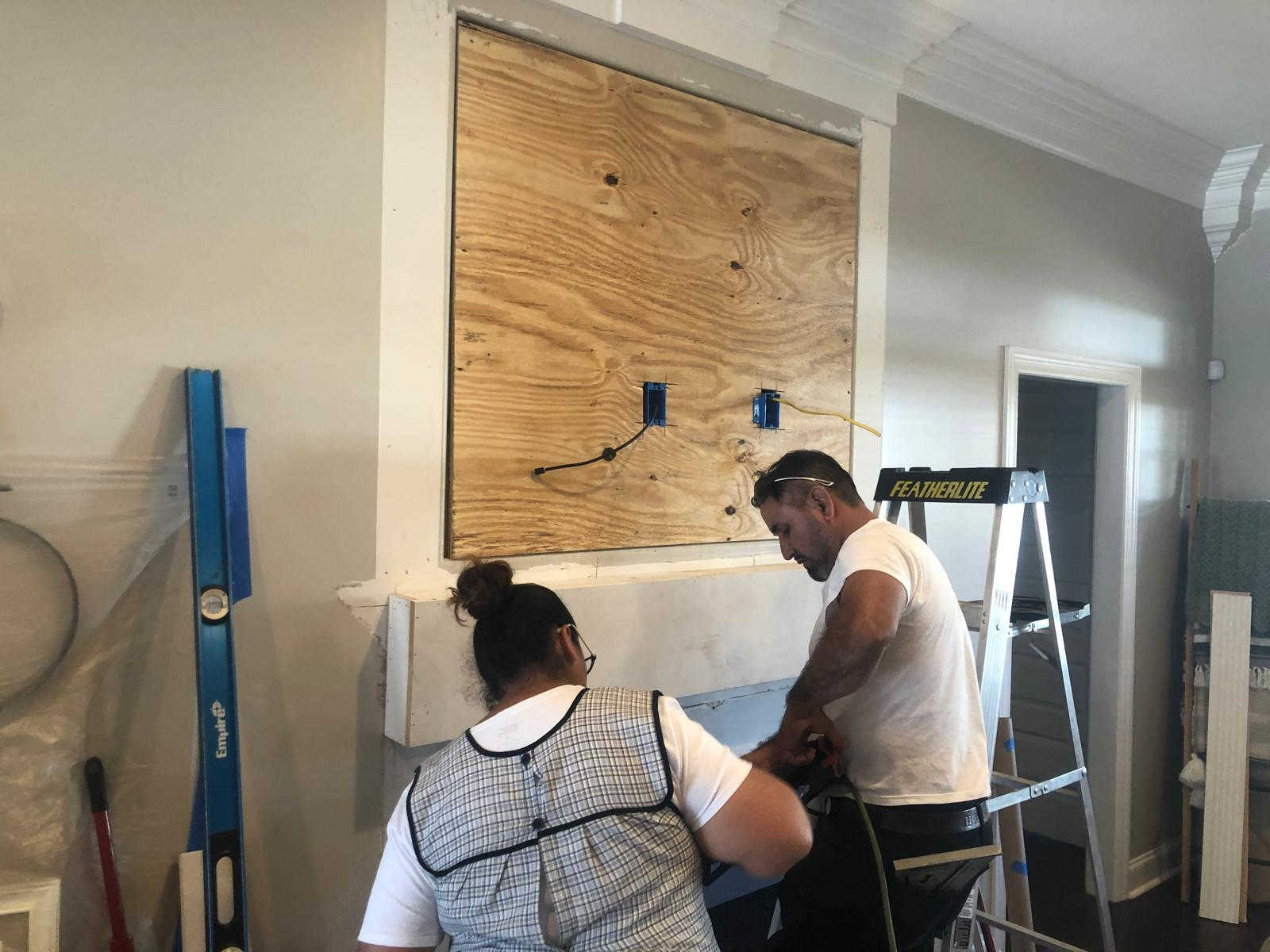 Gomez Painting LLC - Fireplace & Shiplap 2