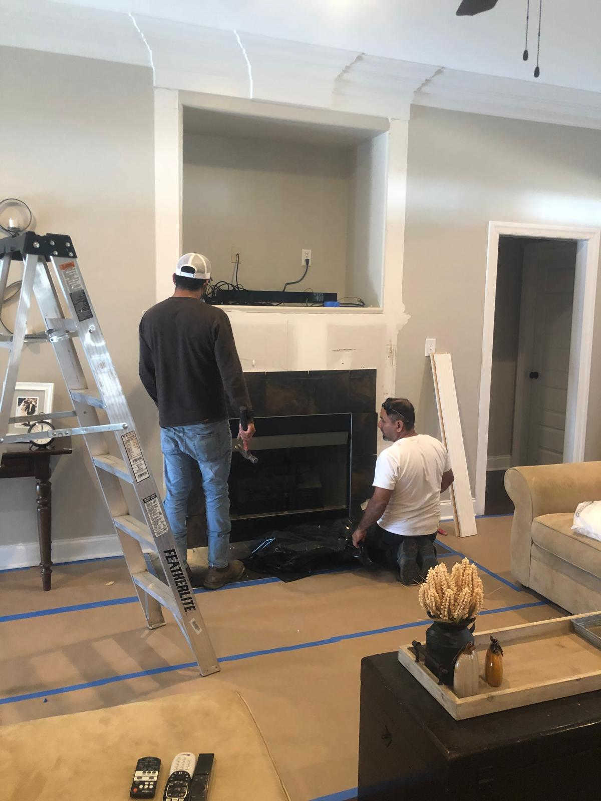 Gomez Painting LLC - Fireplace & Shiplap 3