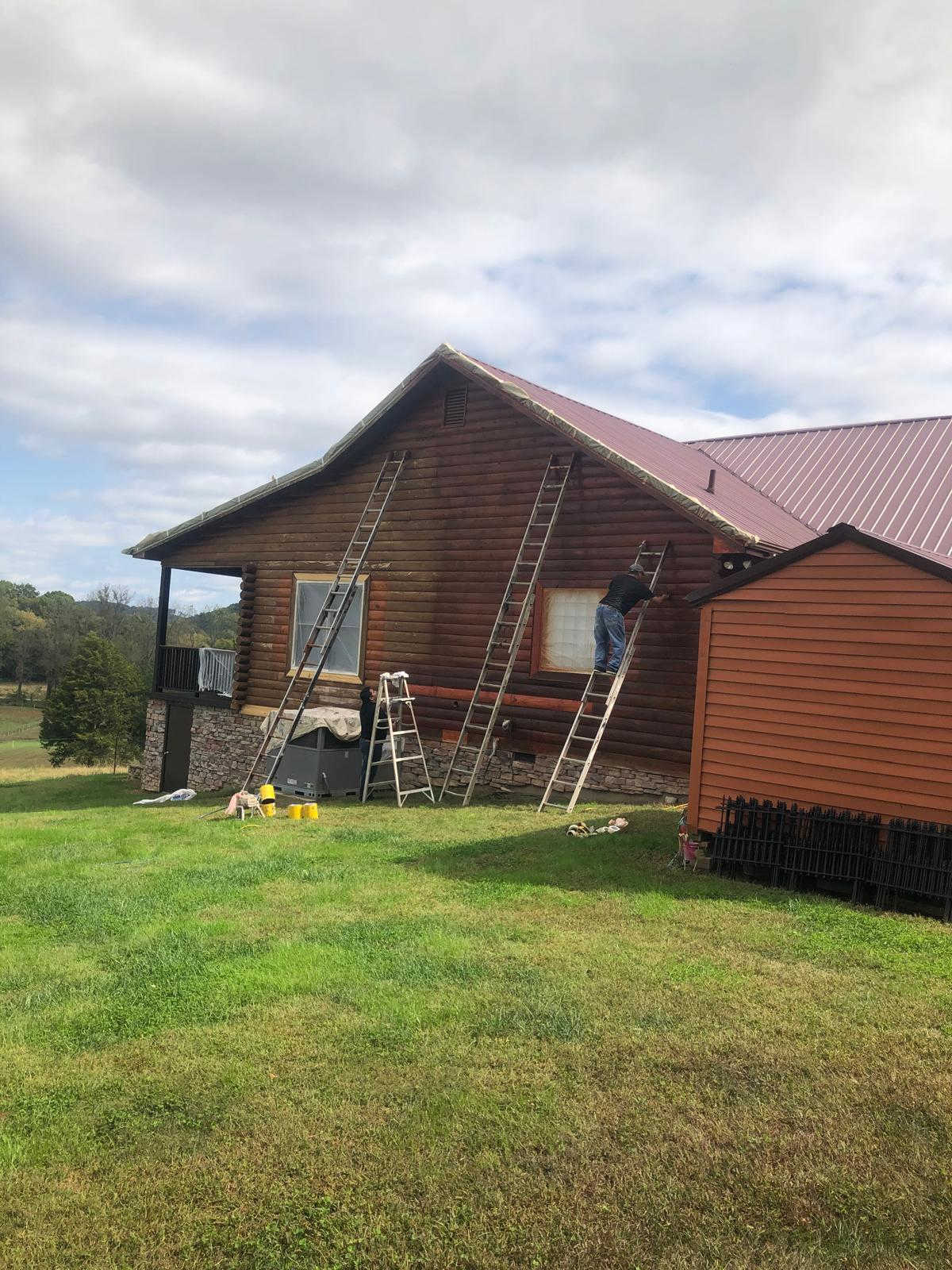 Gomez Painting LLC - Log Cabin Staining 3